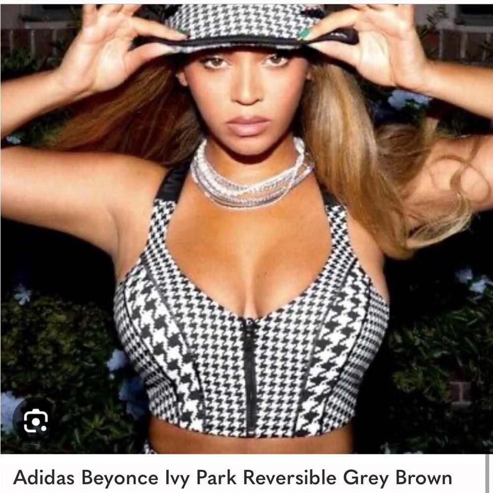 Adidas Beyoncé collab on green and brown reversible fleet lined bucket h…
